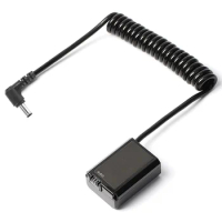 DC5521 to NP-FW50 Dummy Battery Charging Cable, Dummy Battery for Sony A5000/5100/6000/6100/6300/6500/A7/A7 II Camera, Designed