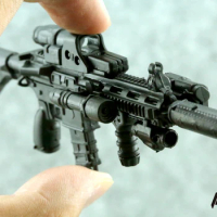 1:6 Scale HK416 Automatic Rifle Plastic Black Gun Model Assemble 4D Puzzles Toy for 12" Action Figures Soldier Model