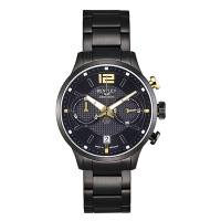 Bentley 賓利 SKYLINE系列 都會時尚計時手錶-黑x金/42mm