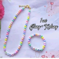 kalung + gelang satu set/kalung nama/gelang nama