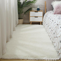 北歐ins長方形白色長毛絨臥室床邊地墊客廳茶幾地毯定制滿鋪地毯 聖誕節禮物