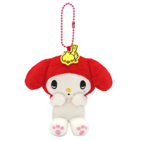 小禮堂 【限購排單不保單】Sanrio 三麗鷗 美樂蒂 絨毛玩偶吊飾 (紅帽垂耳小鳥 變裝50週年)