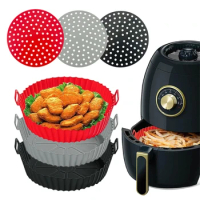 4Pcs Reusable Air Fryers Basket Liners for 3-5 QT Baskets Air Fryers Silicone Pots