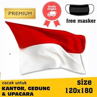 Bendera merah putih bendera indonesia grosir bendera ukuran 120x180cm big flag satin 60x90