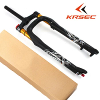 KRSEC 26 MTB Fork Suspension Bike Air Fork 26 Inch MTB Snow Bike Rebound Adjustment MTB Bike Fat Fork 4.0'' Mountain Bike Part