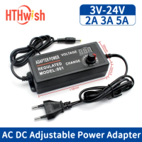 Adjustable Adapter AC TO DC Universal Adapter Multi Voltage 3V 5V 6V 9V 12V 15V 18V 24V 2A 3A 5A 220V To 12 Volt Power Supply