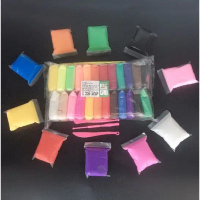 Đất nặn / đất sét nhẹ tự khô n toàn Lốc 12 màu co cấp Softcly nặn hình, làm Butter slime & bộ cây tạ