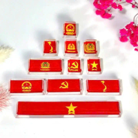 Nút bàn phím cơ keycap lẻ cờ tổ quốc, quốc huy, cờ đảng xuyên led