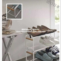 X70T日式簡易鐵藝可疊加拖鞋架浴室衛生間客廳省空間立體收納鞋架
