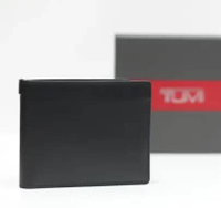 TUMI Novara SLG Global Double Billfold Wallet - Dompet / Wallet - Black Leather