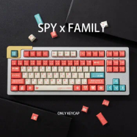 SPY x FAMILY 130 Keys Cherry Profile Pbt Keycap Dye-Sub English Custom Personality Keycaps For Mechanical Keyboard 61/64/68