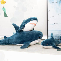 ins網紅公仔超火鯊魚抱枕毛絨玩具玩偶小鯊魚公仔娃娃睡覺