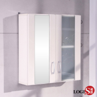 【LOGIS】蘭朵單鏡+霧玻雙門防水浴櫃 化妝櫃 吊櫃 櫥櫃