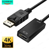 DP To HDMI-Compatible 4K 1080P Male To Female DisplayPort Cable PC TV Mini Projector Television Monitor Projetor For Hp Laptop