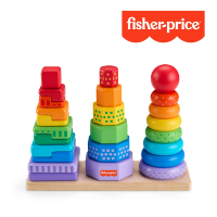 奇哥 Fisher-Price 費雪 木製形狀分類疊疊樂-3入組