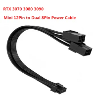 Mini 12Pin to Dual 8Pin PCIE GPU Power Adapter Cable for Nvidia RTX 3070 3080 3090 Male version Graphics Card
