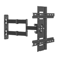 HILLPORT Full Motion 32-60 inch TV Wall Mount Flat Panel LED LCD Display Mount Bracket MAX.VESA 400x400mm Load 28kgs DY3260