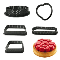Mini Tart Ring Cake Tools Tartlet Mold Bakeware Circle Cutter Pie Ring Decor Perforated Household Kitchen Accessories