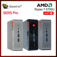 AMD Ryzen 5 5560U 7 5700U 5800H Beelink Mini PC SER5 Pro Max Desktop Gaming Computer WiFi6 BT5.2 DDR4 16GB 500GB SSD 32GB 1T
