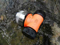 潛水頭燈黃光水下100超亮強光水下海手電筒充電