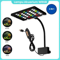 Lampu Akuarium Hias LED untuk Aquarium Lampu USB 5 volt Lampu LED Aquarium WRGB 9W