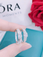 Nhẫn đôi đá chủ bạc ta siêu hot HHJ bạc đẹp hải hạnh nhẫn  bạc nhancap