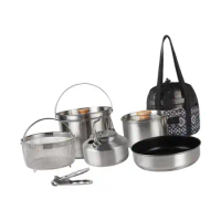Camping Cookware Set Durable Pan Kettle for Backpacking Camping Travel