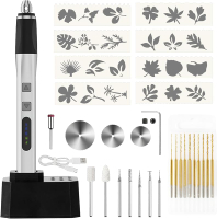 Breeze Touch USB Rechargeable Engraving Pen Engraver  Cordless Rotary Tool with 40 Drill Bits Saw & 