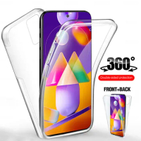 360 Front+Back Phone Case For Samsung M31s A 30 M 30s 31 s 31s Soft TPU PC Cover For Galaxy A30 A31 A32 5G M30s M31 Transparent