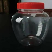 Toples Kecil Bulat Gendut Lucu Unik Plastik Tebal Murah Tahan Panas Bnetuk Gentong Apel 450ML Jar Te