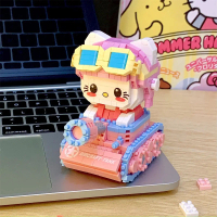 บล็อคตัวต่อ Hello Kitty, โมเดลของเล่นปริศนาประกอบ Hello Kitty, Kitty Kate, ลูกแมว, ปี 2024