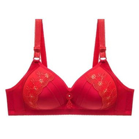 Bra Wanita BH089 Nirkabel Ukuran Besar Cup Besar Bra Big Size MERAH 44