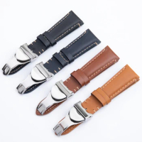 Watch Band Vintage Dark Brown Genuine Leather 22mm Wrist Watchband Belt Bracelet For Tudor Strap Black Bay 41mm GMT Pelagos 1958
