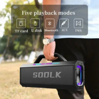 SODLK 150W Powerful Bluetooth Speaker Stereo Outdoor Square Dance Sound System with Wireless Microphone Subwoofer Caixa De Som