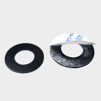硬介子pvc黑色平墊單面背膠粘塑料圓墊圈帶膠螺絲絕緣墊片M2-M12