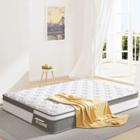 Queen Size Mattress, 10 Inch Memory Foam Mattress Bed in a Box, Hybrid Mattress Queen Size for Pressure Relief &amp; Supportive