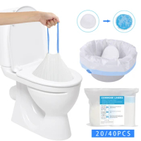 20/40Pcs Bedside Table Chair Replacement Bags Adult Commode Chair Liners Kak Bags Camping Toilet Bags Disposable Bucket Liners