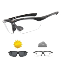 SUPERIDE Photochromic Cycling Sunglasses with Myopia Frame Men Women Mountain Road Bike Eyewear Polarized MTB Bicycle Glasses