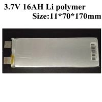 13pcs Large Capacity Battery 3.7v 16Ah Polymer High 50A Discharge Lithium 15Ah for Electric Bike Battery 48v 15ah 16Ah Pack Diy