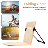Foldable Camping Chair Outdoor Garden Park Single Lazy Chair Backrest Cushion Picnic Camping Folding Lounge Chair Beach Chairs