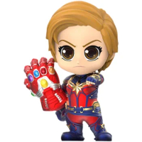 In Stock Original Hottoys HT Cosbaby COSB680 Captain Marvel NANOGAUNTLET The Avengers Movie Character Model Collection Artwork