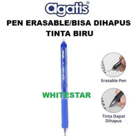 pulpen/pen gel pena erasable/bolpen retractable bisa dihapus agatis prime - tinta biru