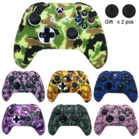 Protective Control Cover For Xbox One S Controller Skin Soft Silicone Cases for Xbox One X Gamepad Joystick with Grip Caps