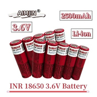 New 18650 2500mAh Rechargeable Battery 3.6V INR18650HE2 20A Discharge Current