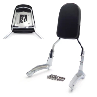 Aftermarket motorcycle parts Chrome Flame Backrest Sissy Bar with Leather Pad For Honda Shadow Aero 1100