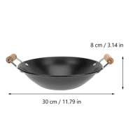 Wok Skillet Frying Pan Kitchen Paella Carbon Pot Nonstick Cooking Steel Hot Cookware Stainless Spanish