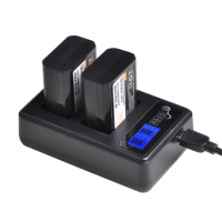 2x NP FW50 NPFW50 NP-FW50 Battery Bateria + LCD Dual Charger for Sony Alpha a6500 a6400 a6300 a6000 a5000 a3000 NEX-3 a7R