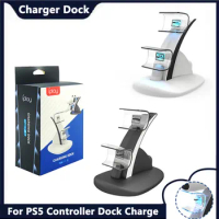 Charger Dock for PS5 Wireless Controller Dual Charging Stand Station Type-C Charging for Playstation 5 Gamepad Accessories