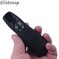 Elistooop R400 2.4Ghz USB Wireless Presenter Laser Pointer PPT Remote Controller Presenter Receiver Pointer Case Red Laser Pen
