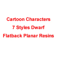 50pcs 7 Styles Cartoon Character Seven Dwarf Flatback Resin Cabochon Planar Resin Hair Bow Centers DIY Crafts Houten Decoratie